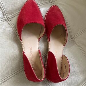 Macarena Collection Chic Red Suede Women's Flats Size 10.5